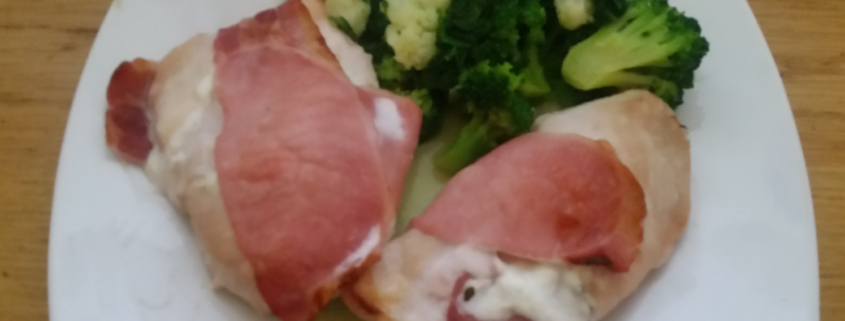 Chicken Breast Bacon Wraps with Broccoli Florets